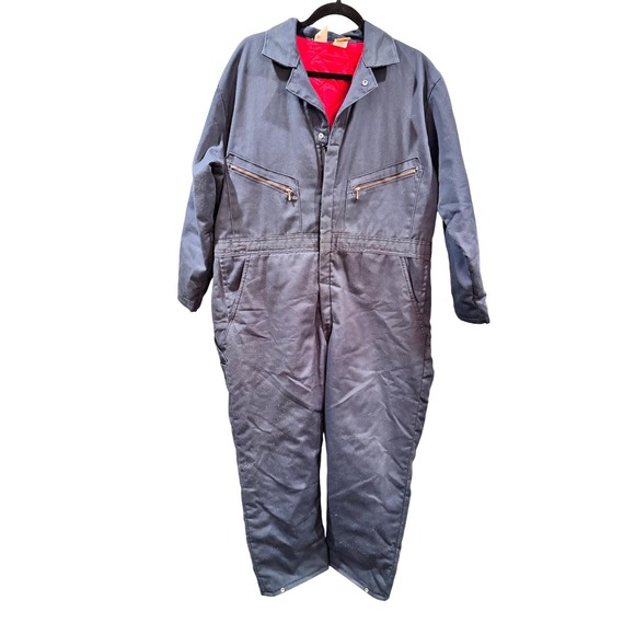 BIG BEN Wrangler Mens Insulated Coveralls Jumpsuit Navy Blue L 42